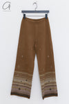 SWAYING 25 Early Spring V-neck snowflake jacquard pullover / straight pants SW-SW25PS3B11-LV Green pants SW25PS1T13 SW25PS3B11